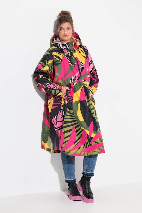 Funktions-Regencape, Unisex, Print, Kapuze