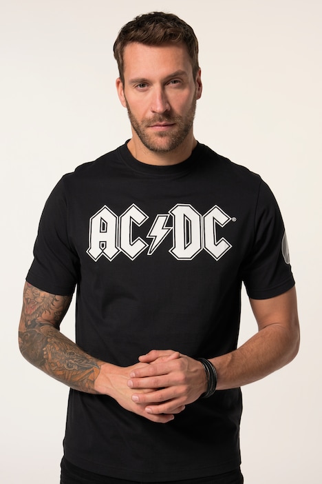 T-shirt JP1880 dedicata alla band AC/DC con mezze maniche, disponibile fino alla tg. 8XL