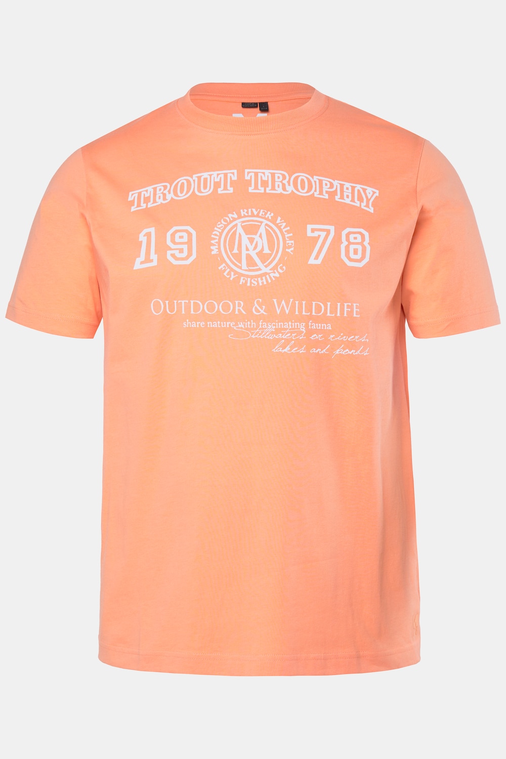 T-shirt, korte mouw, print op de borst, tot 8XL