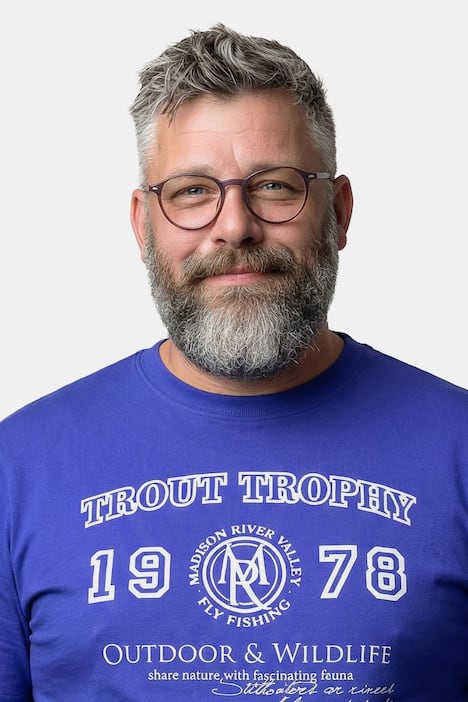 Men+ T-Shirt, Halbarm, Brustprint, bis 8 XL