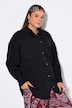 Jeanshemd, oversized, Knopfleisten-Stickerei