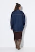 Jeanshemd, oversized, Knopfleisten-Stickerei