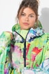 Funktionelt regnslag, unisex, print, hætte