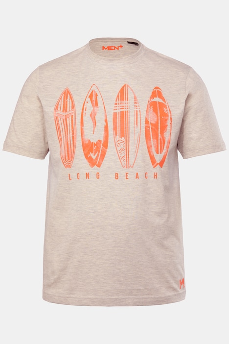 Men+ T-Shirt, Halbarm, Brustprint, bis 8 XL