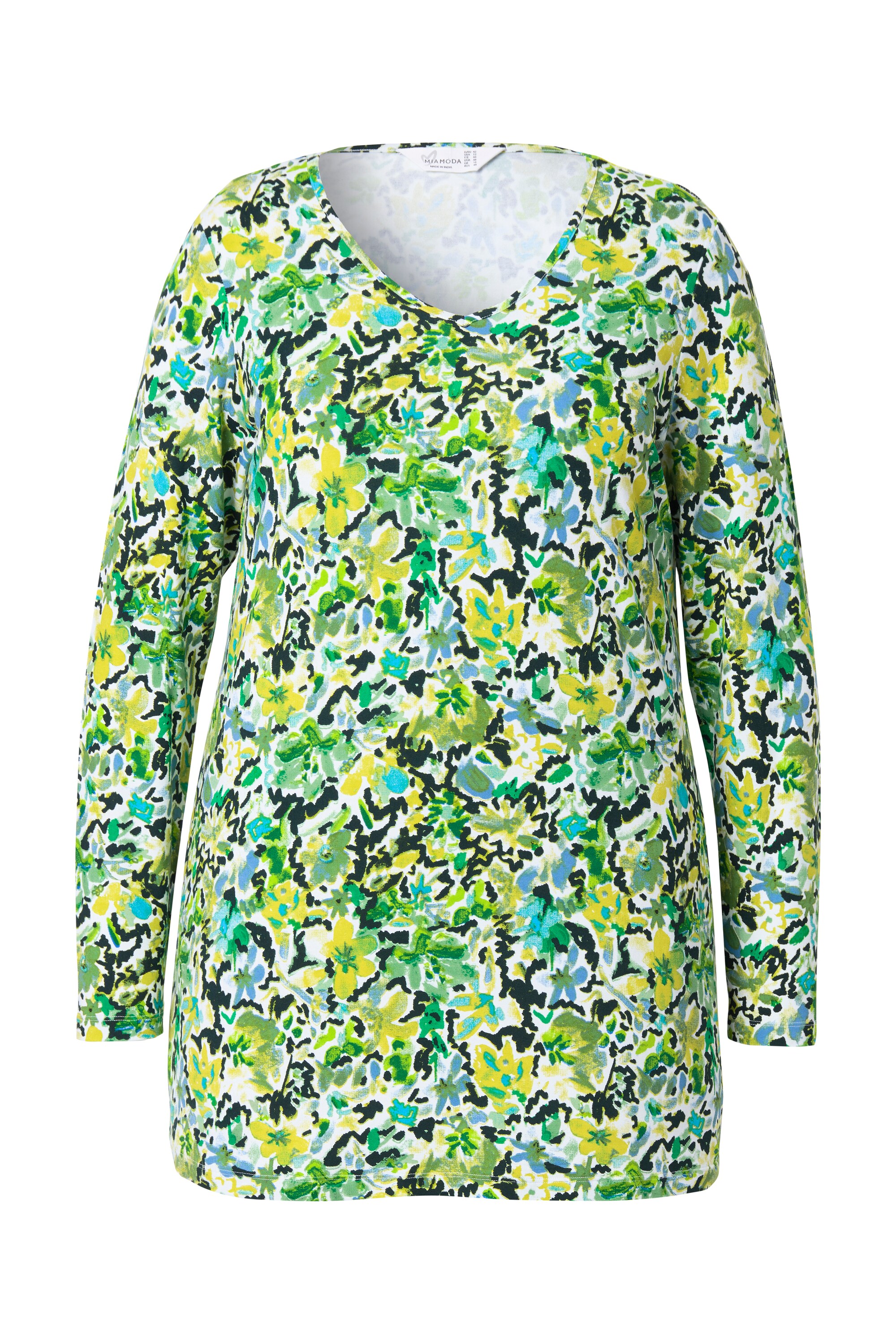 MIAMODA Damen große Größen Langarmshirt Blumenmuster 836437