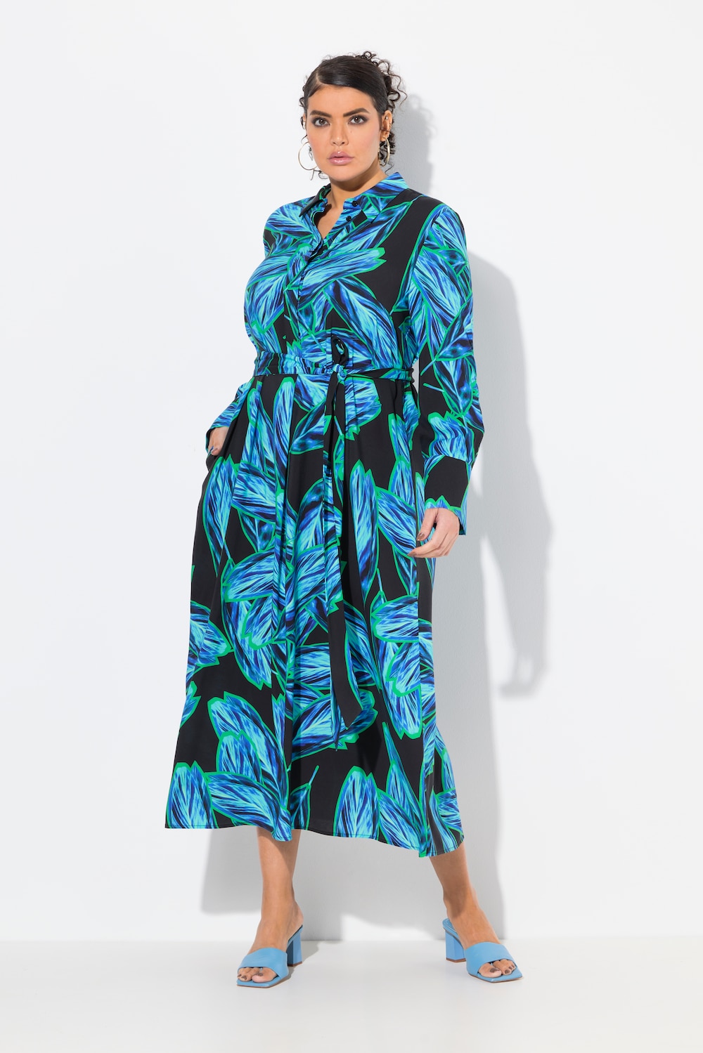 Thumbnail - Große Größen Maxikleid, Damen, schwarz, Größe: 50/52, Viskose, Ulla Popken