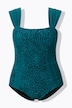 Maillot de bain motif léopard. Bonnets souples et larges bretelles