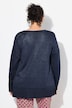 Strickjacke, V-Ausschnitt, offene Form, Langarm