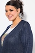 Strickjacke, V-Ausschnitt, offene Form, Langarm