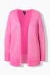 Strickjacke, V-Ausschnitt, offene Form, Langarm