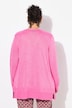 Strickjacke, V-Ausschnitt, offene Form, Langarm