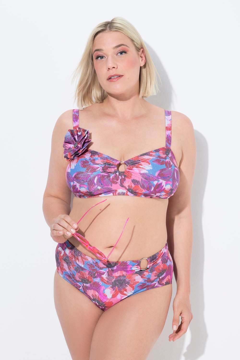 Große Größen Bikini, Damen, rosa, Größe: 42, Synthetische Fasern/Elasthan, Ulla Popken