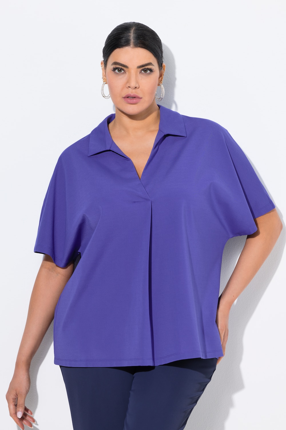 Große Größen Sweatshirt, Damen, lila, Größe: 58/60, Viskose/Synthetische Fasern, Ulla Popken