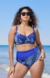 Bikini, bregnemønster, myke skåler, drapert