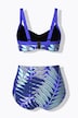 Bikini, bregnemønster, myke skåler, drapert