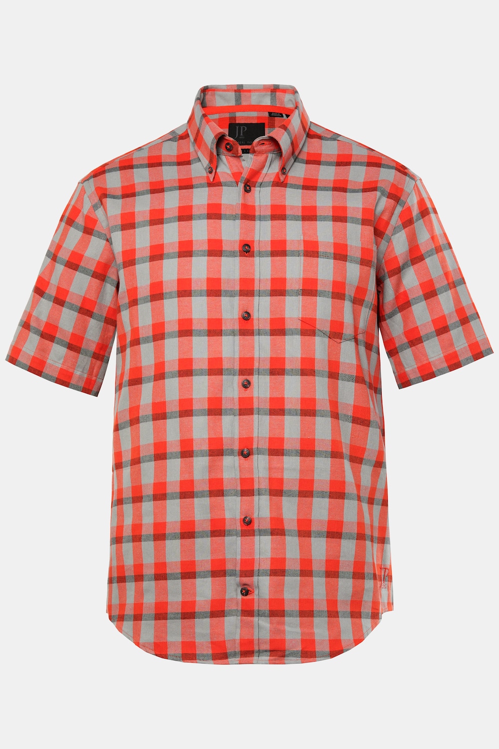 JP 1880 Karohemd, Halbarm, Buttondown-Kragen, Modern Fit, bis 8 XL