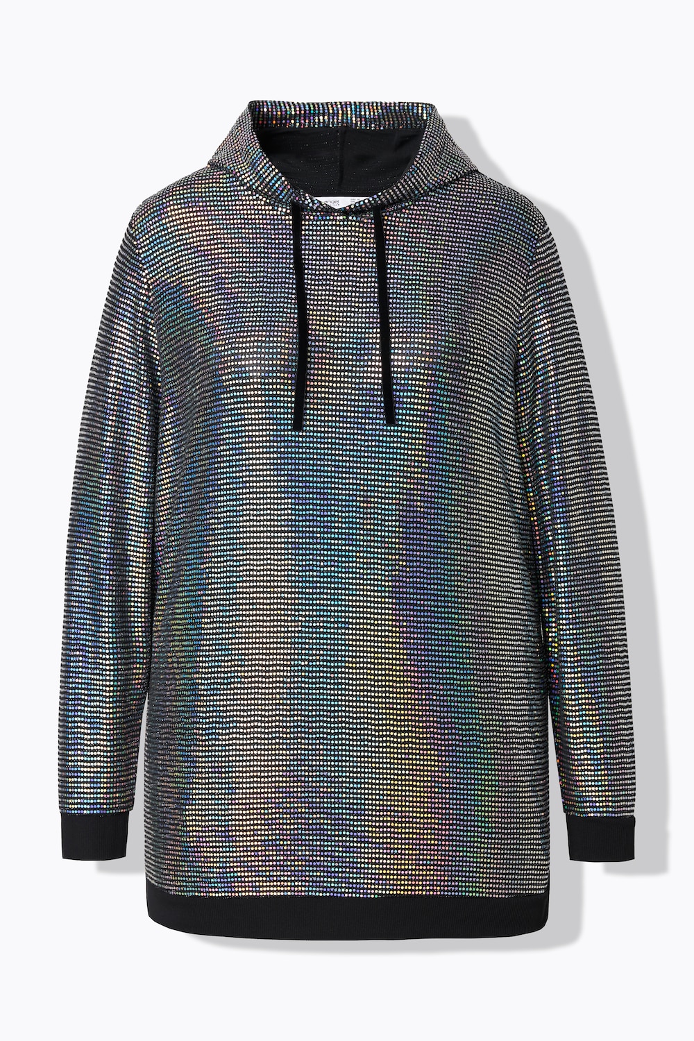 Stora storlekar Hoodie, Dam, vit, storlek: 54, Syntetfibrer/Metalliska fibrer, Angel of Style