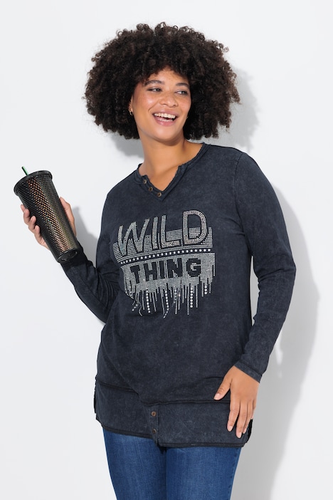 T-Shirt, Comfort Fit, Wild Thing Print, Langarm