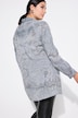 Lang skjortebluse, kasseform, batiklook, vintagelook