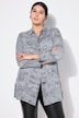 Lang skjortebluse, kasseform, batiklook, vintagelook