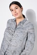 Lang skjortebluse, kasseform, batiklook, vintagelook