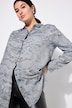 Lang skjortebluse, kasseform, batiklook, vintagelook