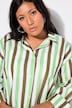 Overhemdblouse, oversized, strepen, lange mouwen