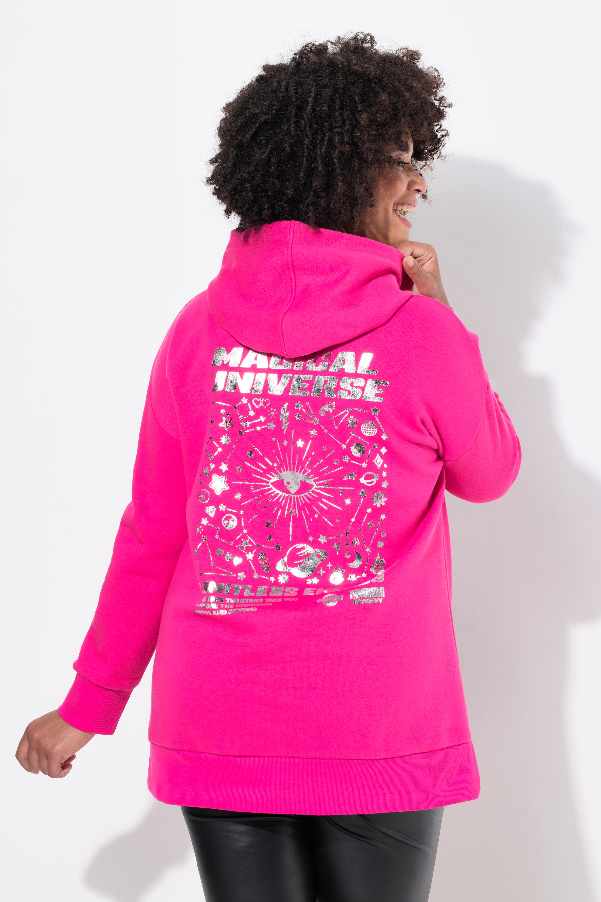 Angel of Style Damen große Größen Hoodie oversized Rücken Print Kapuze 836538
