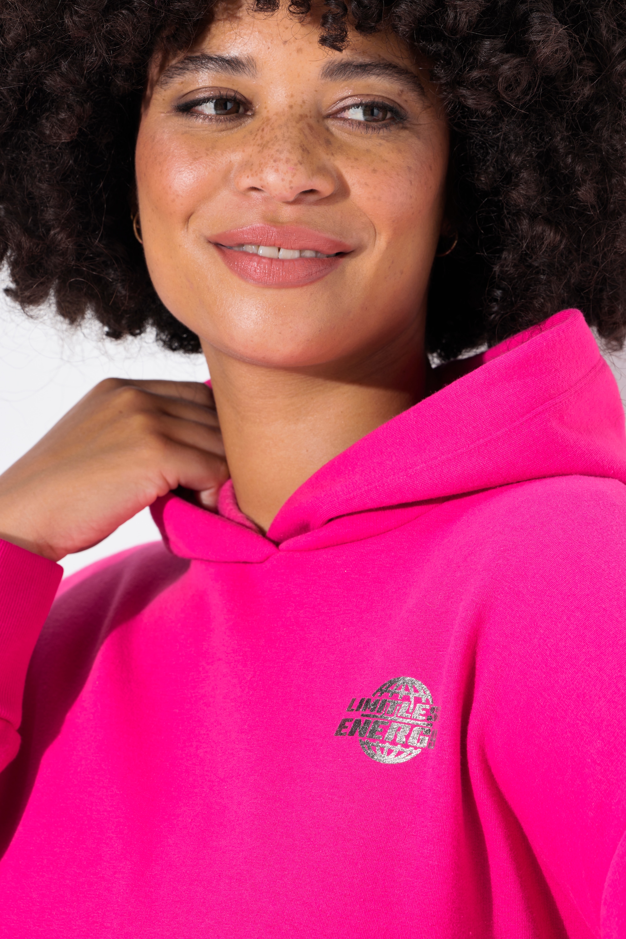 Angel of Style Damen große Größen Hoodie oversized Rücken Print Kapuze 836538