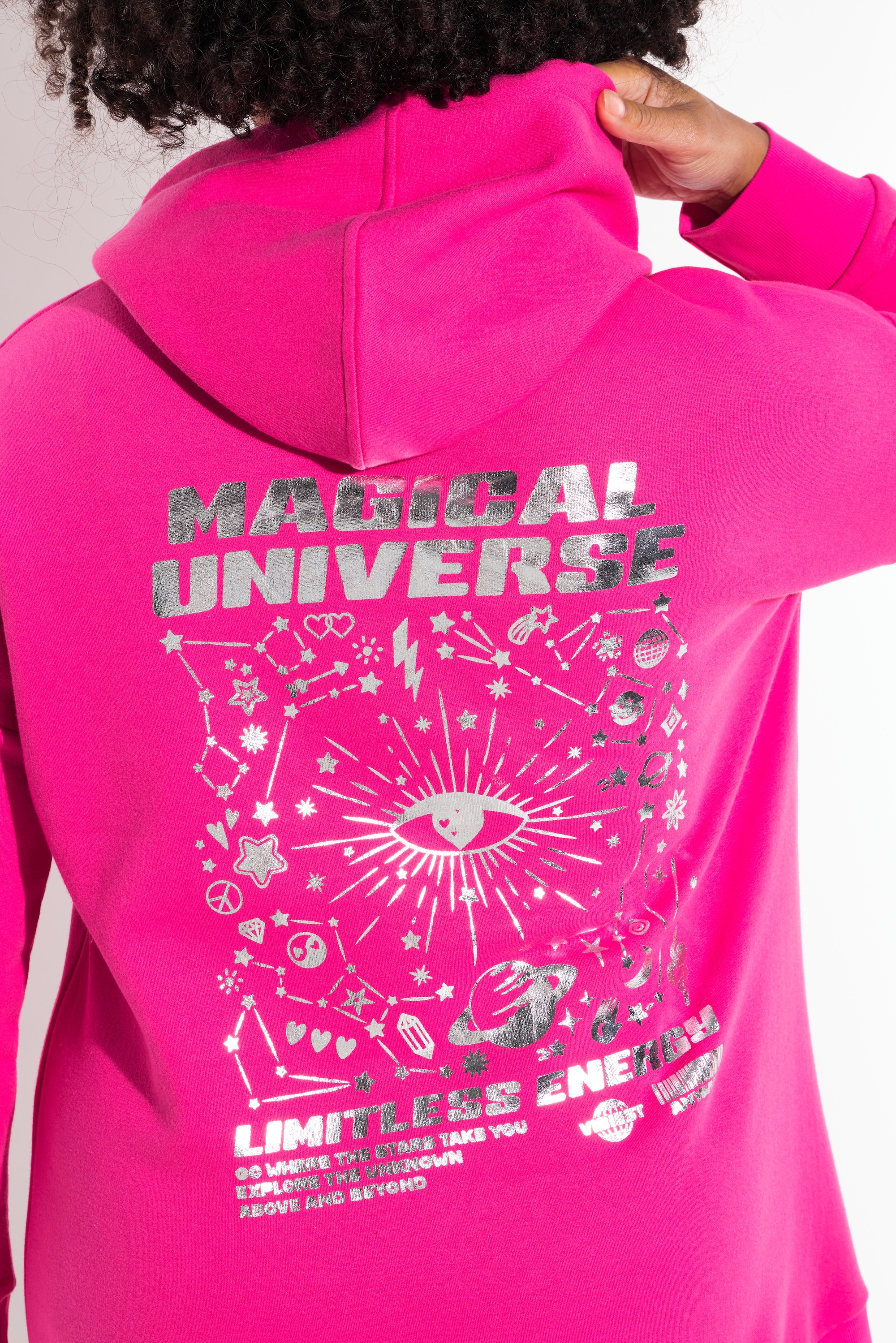 Angel of Style Damen große Größen Hoodie oversized Rücken Print Kapuze 836538