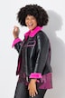 Jakke i læderlook, Classic pasform, neon-for at kunstpels