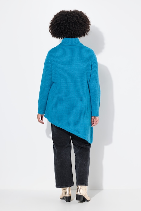 Pullover, Straight Fit, Strukturstrick, Zipfelsaum