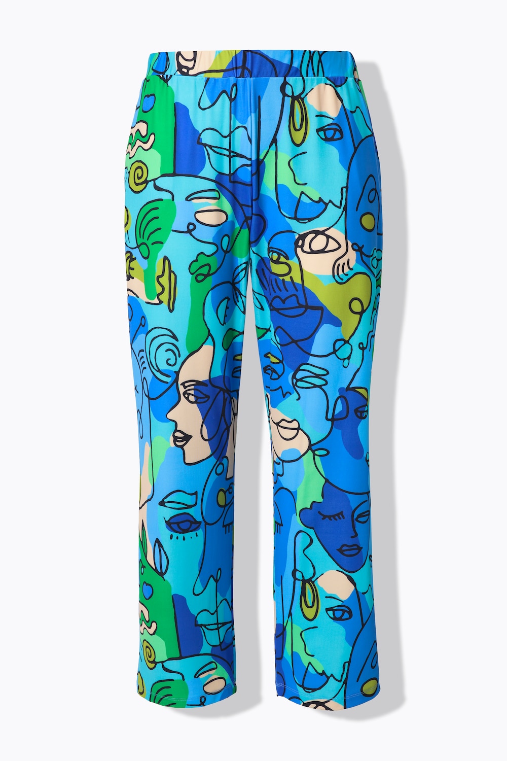 Stora storlekar Byxa, Dam, turkos, storlek: 48, Polyester, Angel of Style