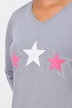 T-shirt, frotté-stjerne, lange ærmer