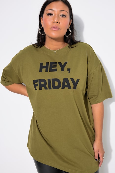 Hey Friday Oversized Long Short Sleve Tee