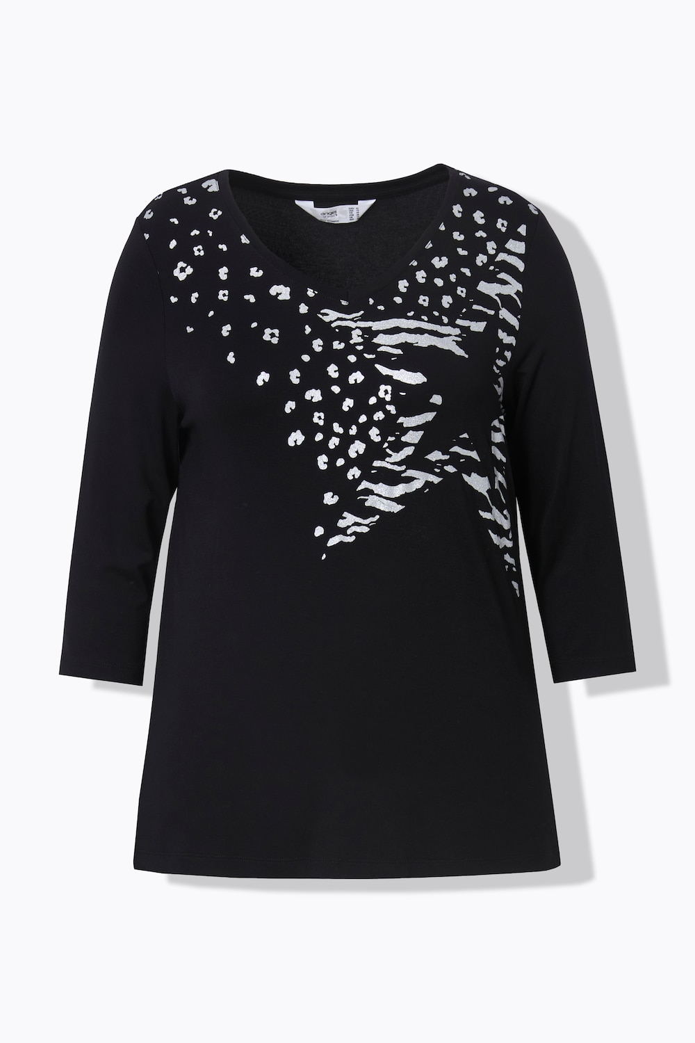 Stora storlekar T-shirt, Dam, svart, storlek: 48, Viskos, Angel of Style