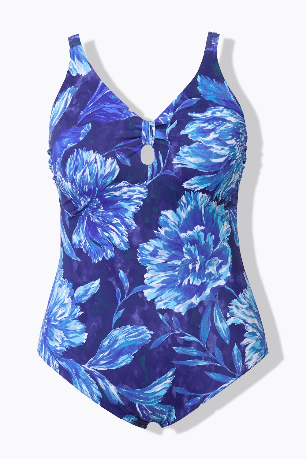 Stora storlekar Baddräkt, Dam, blå, storlek: 62, Polyester/Elastan, Ulla Popken
