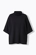 Poncho Style Turtleneck Sweatshirt