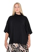 Teplákové pončo, oversize, stojáček, krátké rukávy, směs modalu