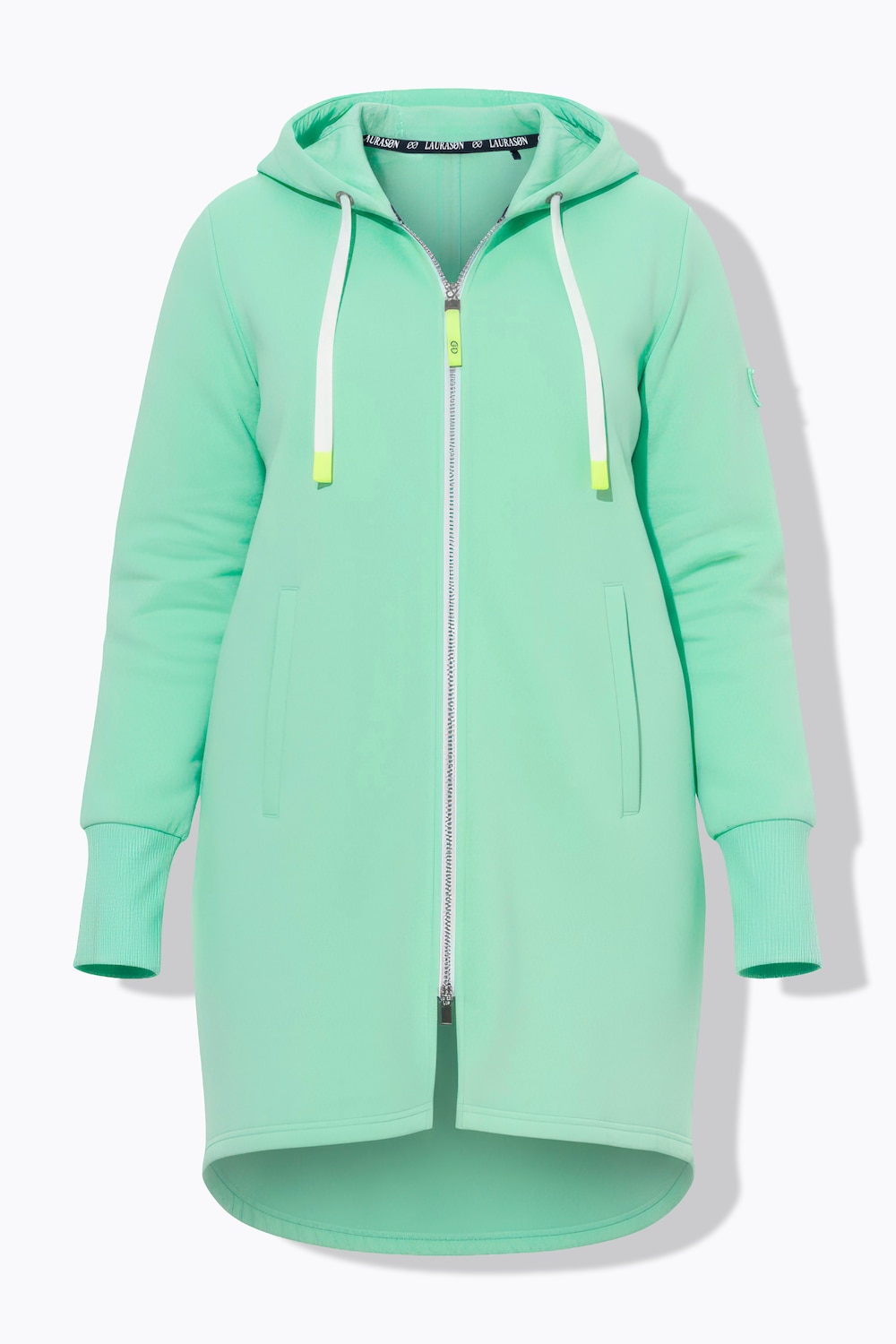 Stora storlekar Mjukisjacka, Dam, turkos, storlek: 48/50, Bomull/Polyester, LAURASON