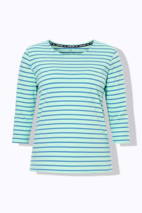 Bluzka w paski, rękaw 3/4, okrągły dekolt