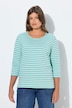 Bluzka w paski, rękaw 3/4, okrągły dekolt