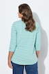 Bluzka w paski, rękaw 3/4, okrągły dekolt