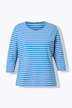T-shirt rayé. Manches 3/4 et col rond