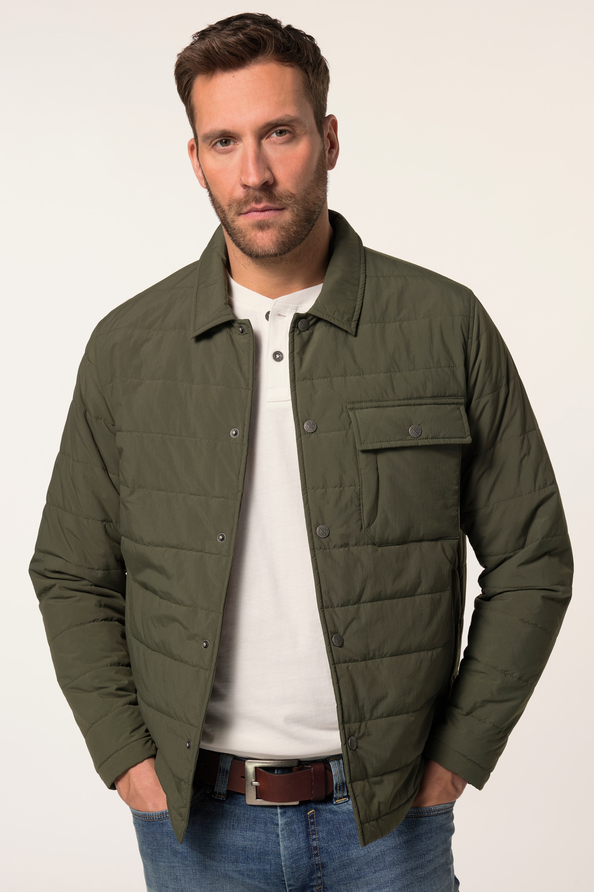 JP 1880 Herren große Größen JP 1880 Jacke extra leicht Hemdkragen 2 Taschen