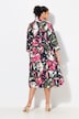 Midikleid, A-Linie, Hemdkragen, 3/4-Arm