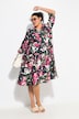 Midikleid, A-Linie, Hemdkragen, 3/4-Arm