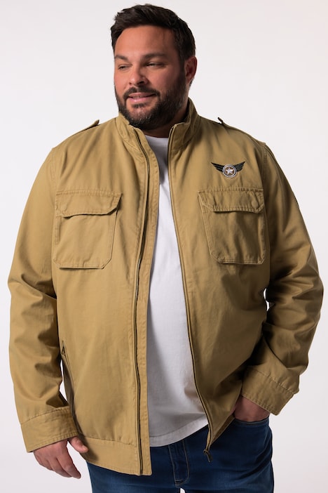 Men+ Baumwolljacke, Stehkragen, Zipper, bis 8 XL