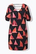 Strandkleid, Boote, A-Linie, V-Ausschnitt, Halbarm