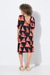 Strandkleid, Boote, A-Linie, V-Ausschnitt, Halbarm